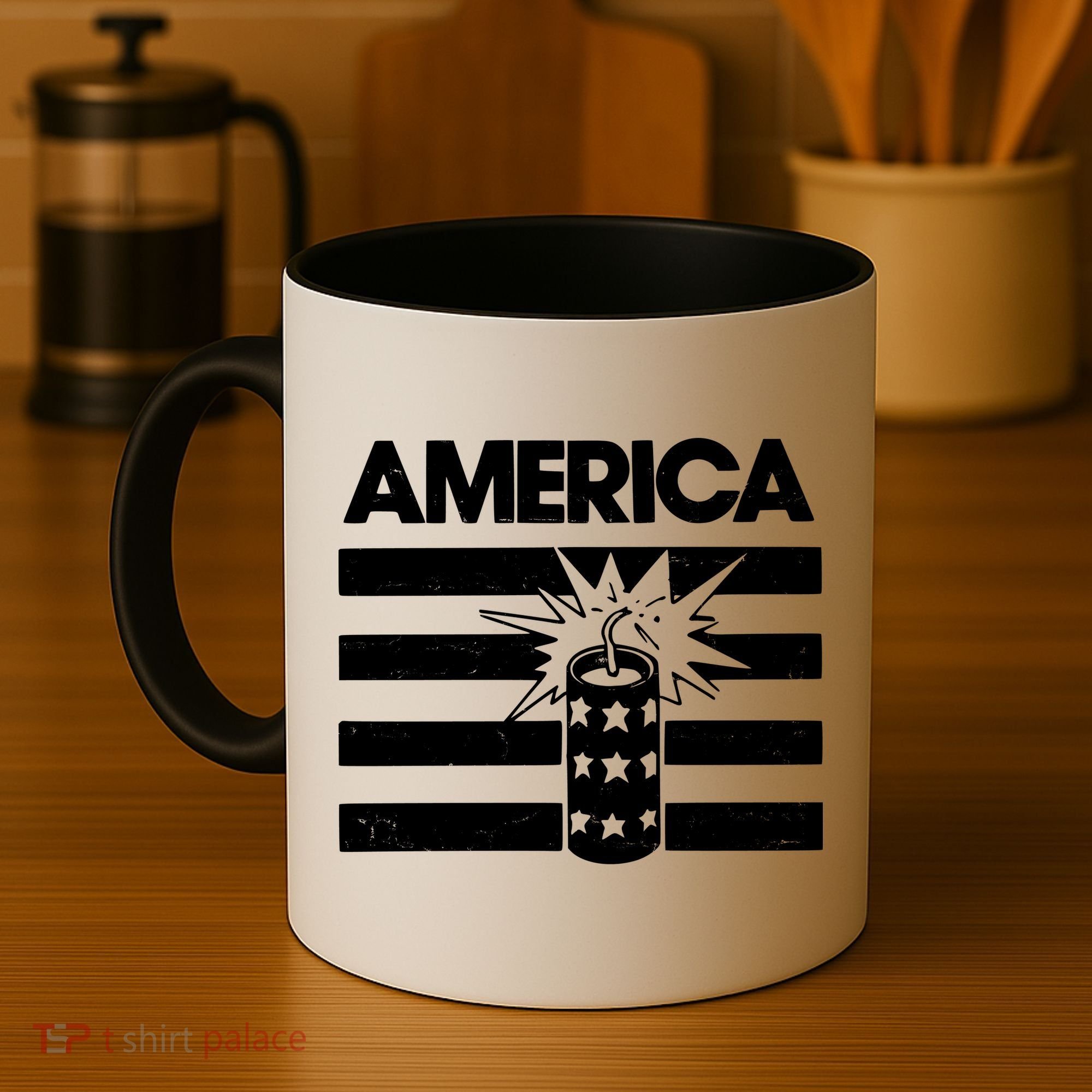 America Firework 4th Of July Flag Coffee Mug