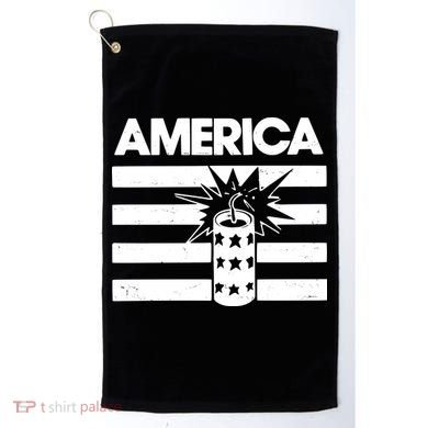 America Firework 4th Of July Flag Golf Towel
