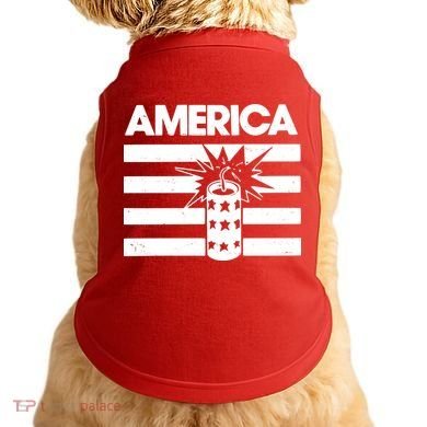 America Firework 4th Of July Flag Doggie Tank