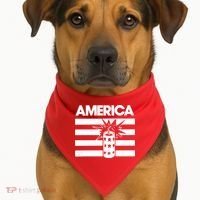 America Firework 4th Of July Flag USA-Made Doggie Bandana thumb 1
