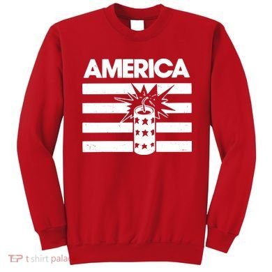 America Firework 4th Of July Flag Sweatshirt