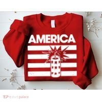 America Firework 4th Of July Flag Sweatshirt thumb 2