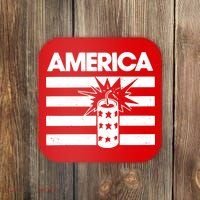 America Firework 4th Of July Flag Coaster thumb 0