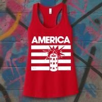 America Firework 4th Of July Flag Women's Tank Top thumb 3