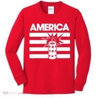 America Firework 4th Of July Flag Kids Long Sleeve Shirt thumb 0