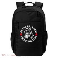 As Far As I Know I'm Delightful Funny Monkey Saying Quote  Backpack thumb 0