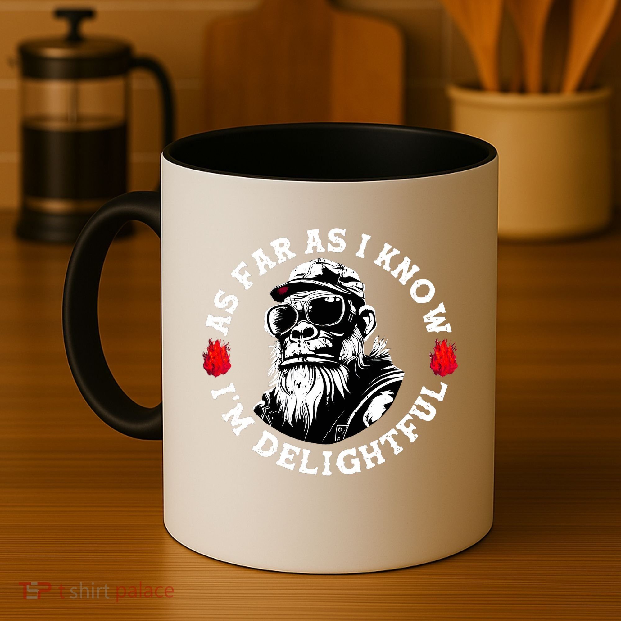 As Far As I Know I'm Delightful Funny Monkey Saying Quote  Coffee Mug