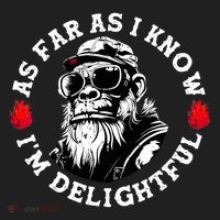 As Far As I Know I'm Delightful Funny Monkey Saying Quote  Beanie thumb 2