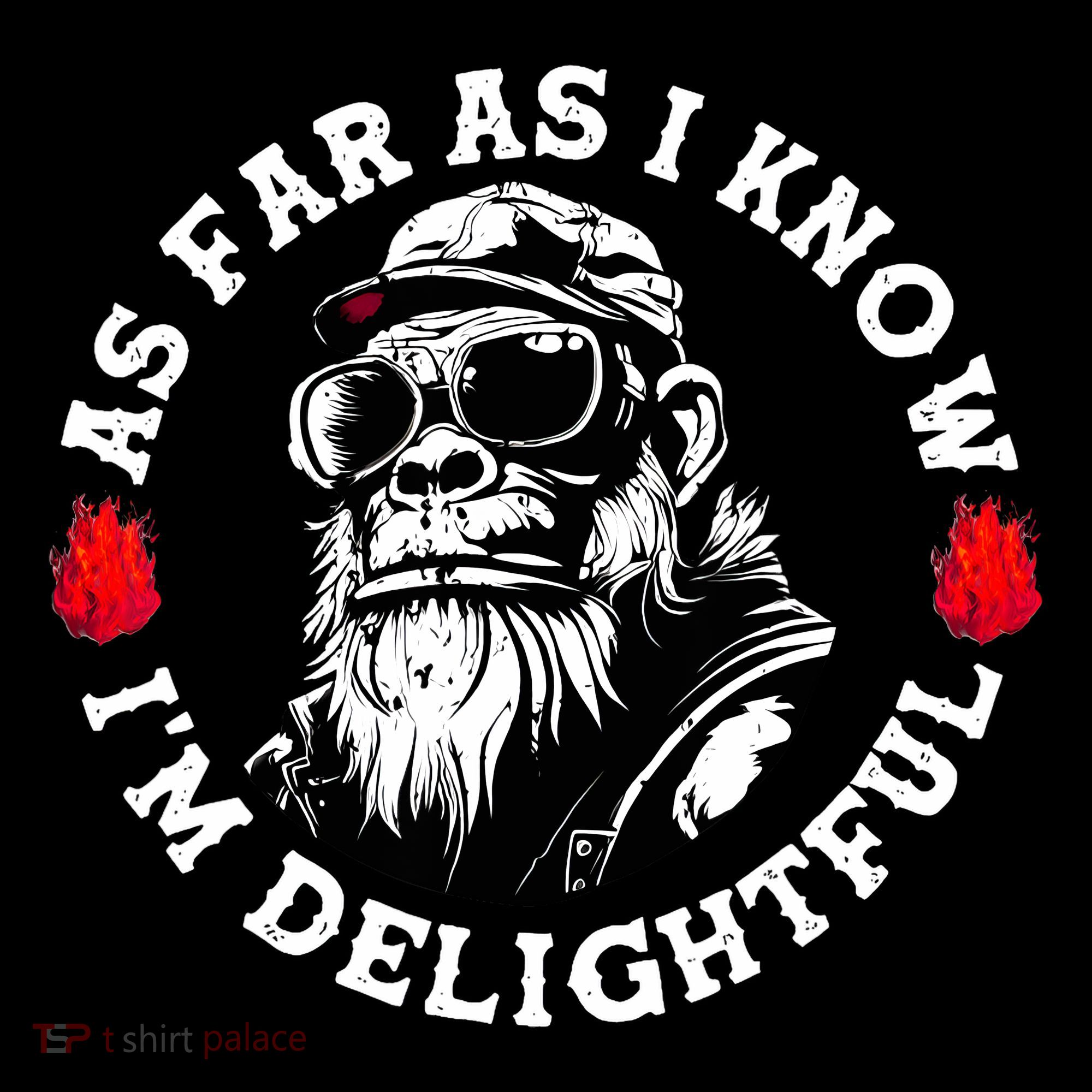 As Far As I Know I'm Delightful Funny Monkey Saying Quote  Women's Hoodie