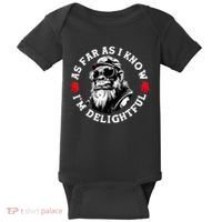 As Far As I Know I'm Delightful Funny Monkey Saying Quote  Baby Bodysuit thumb 0