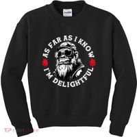 As Far As I Know I'm Delightful Funny Monkey Saying Quote  Kids Sweatshirt thumb 0