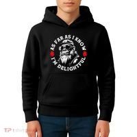 As Far As I Know I'm Delightful Funny Monkey Saying Quote  Kids Hoodie thumb 4