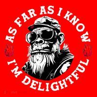 As Far As I Know I'm Delightful Funny Monkey Saying Quote  Santa Hat thumb 1