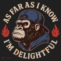 As Far As I Know I'm Delightful Gorilla Tumbler thumb 3