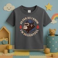 As Far As I Know I'm Delightful Gorilla Toddler T-Shirt thumb 3