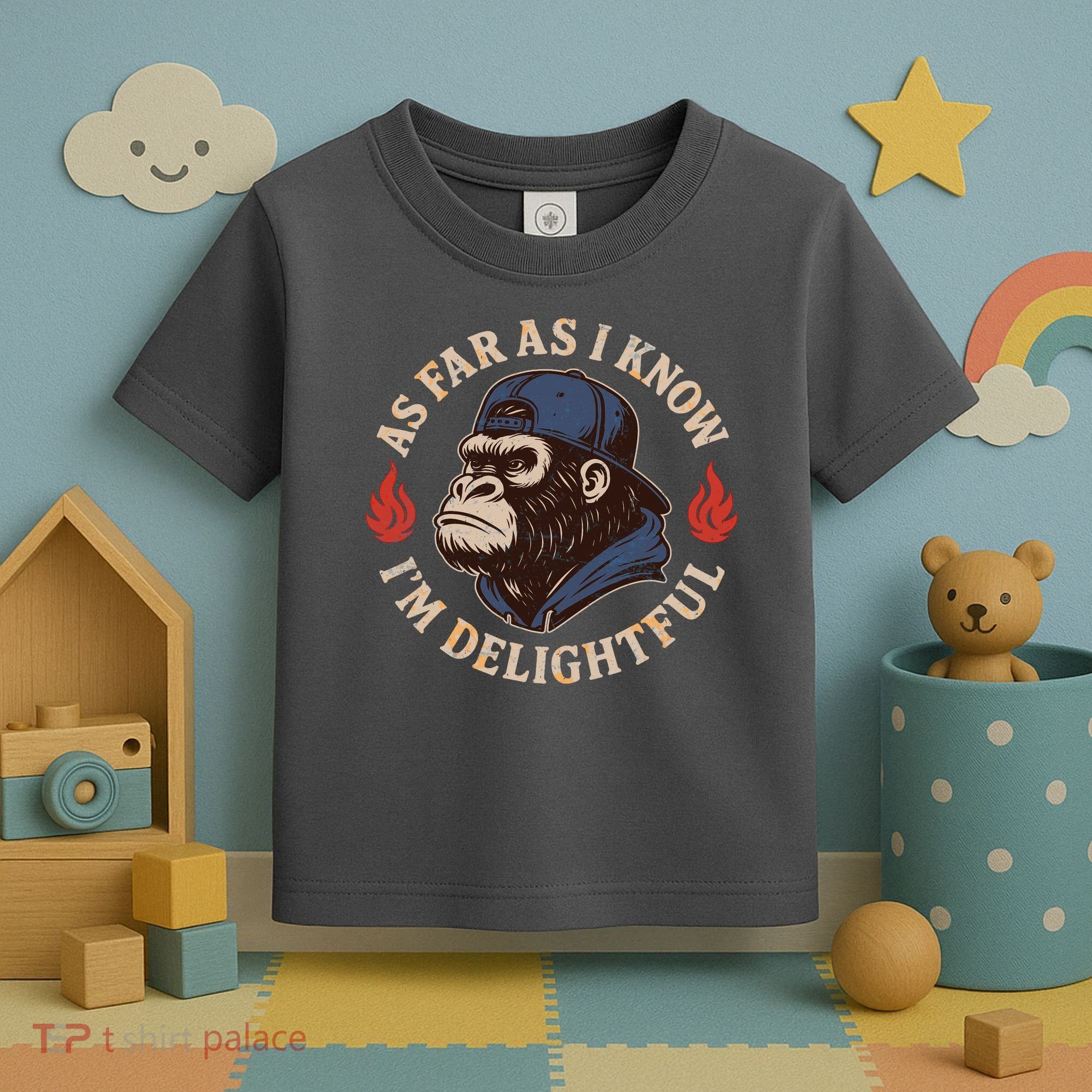 As Far As I Know I'm Delightful Gorilla Toddler T-Shirt