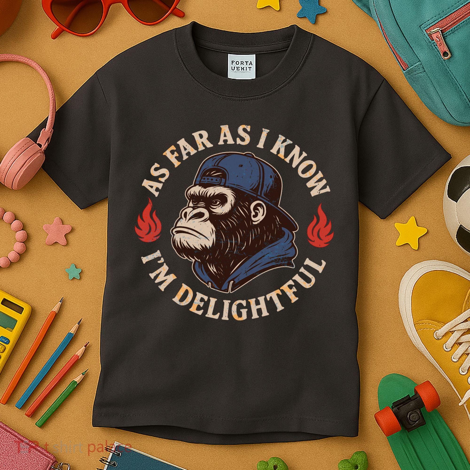 As Far As I Know I'm Delightful Gorilla Kids T-Shirt