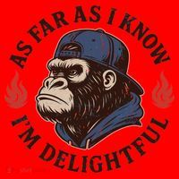 As Far As I Know I'm Delightful Gorilla Santa Hat thumb 1