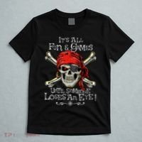 All Fun And Games Until Someone Loses An Eye Funny Pirate T-Shirt thumb 5