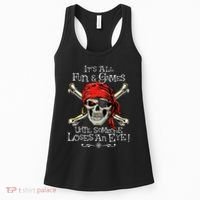 All Fun And Games Until Someone Loses An Eye Funny Pirate Women's Tank Top thumb 0