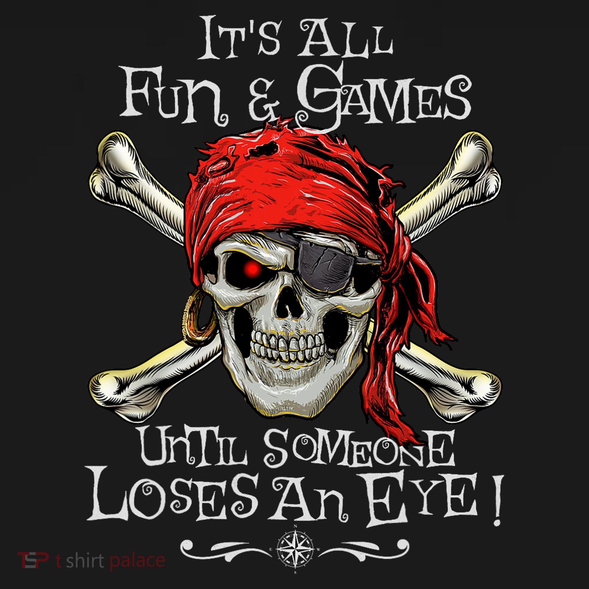All Fun And Games Until Someone Loses An Eye Funny Pirate Women's Tank Top