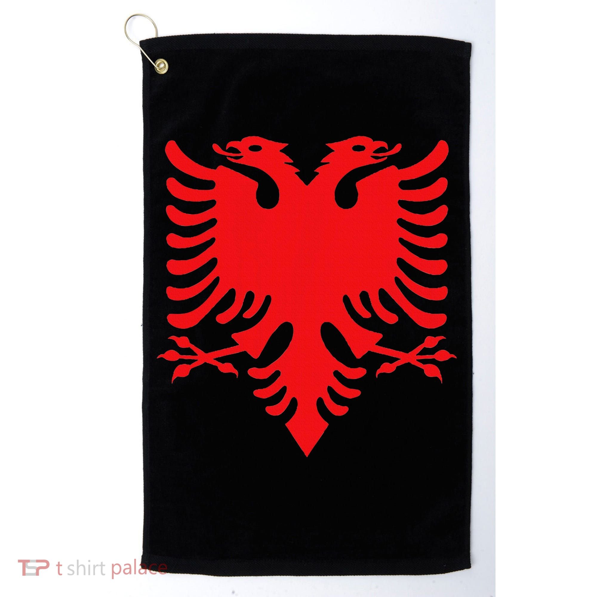 Albania Flag Albanian Eagle Golf Towel