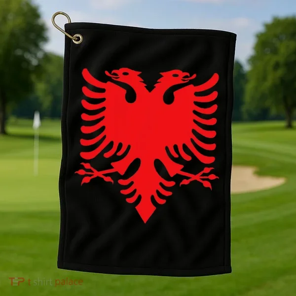 Albania Flag Albanian Eagle Golf Towel