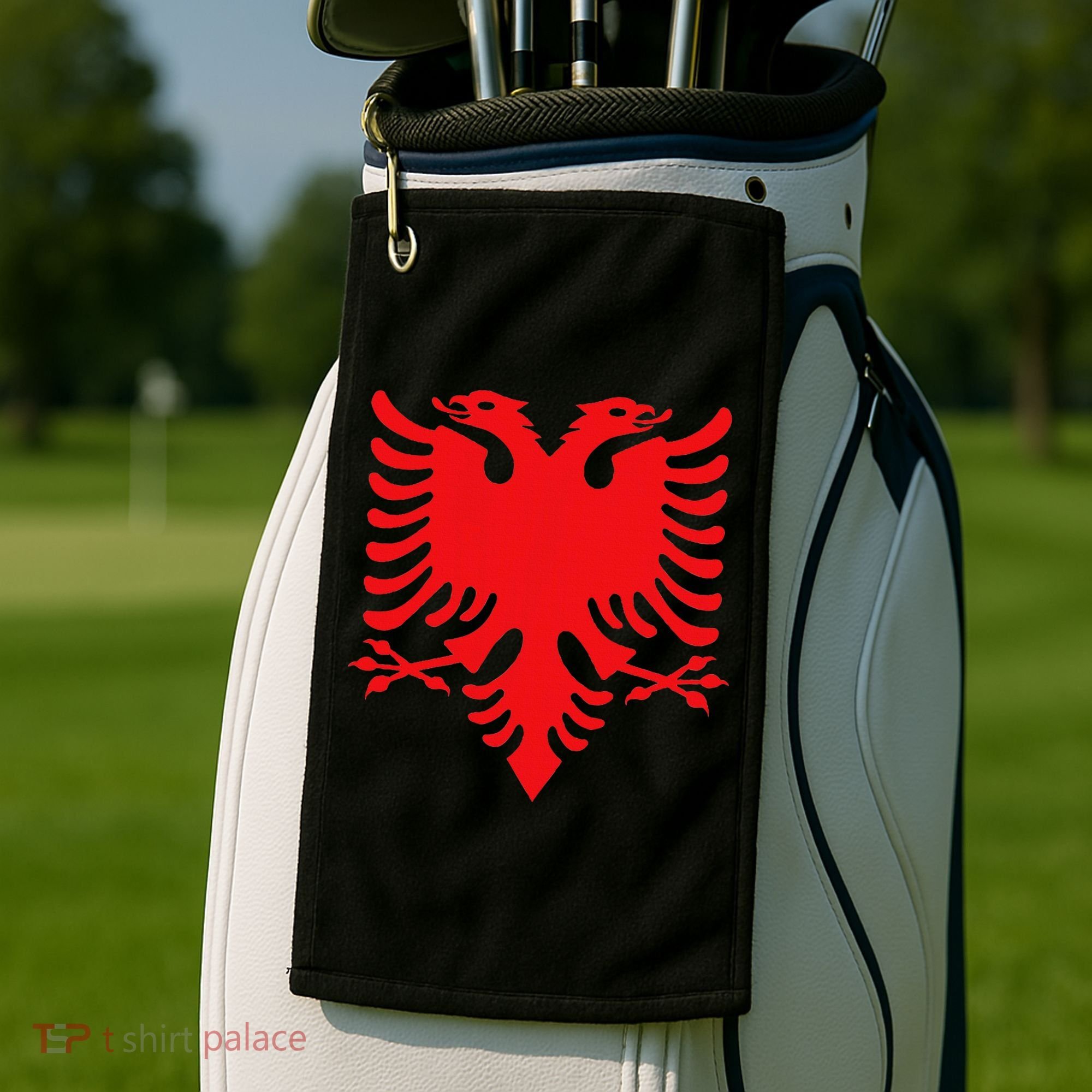 Albania Flag Albanian Eagle Golf Towel