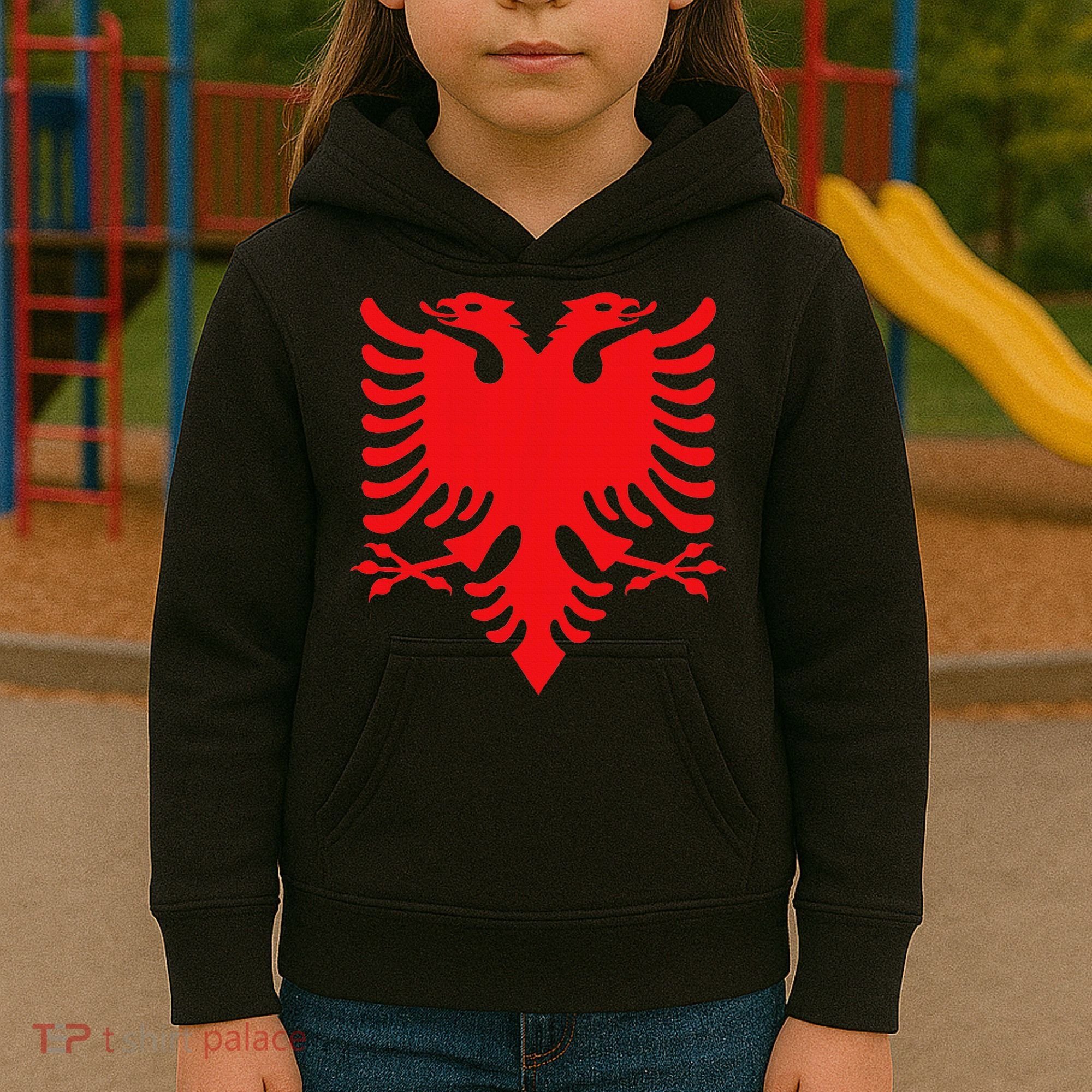Albania Flag Albanian Eagle Kids Hoodie
