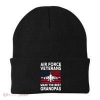 American Flag Air Force Veteran Makes Best Grandpa Gift Beanie thumb 0