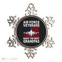 American Flag Air Force Veteran Makes Best Grandpa Gift Ornament thumb 0