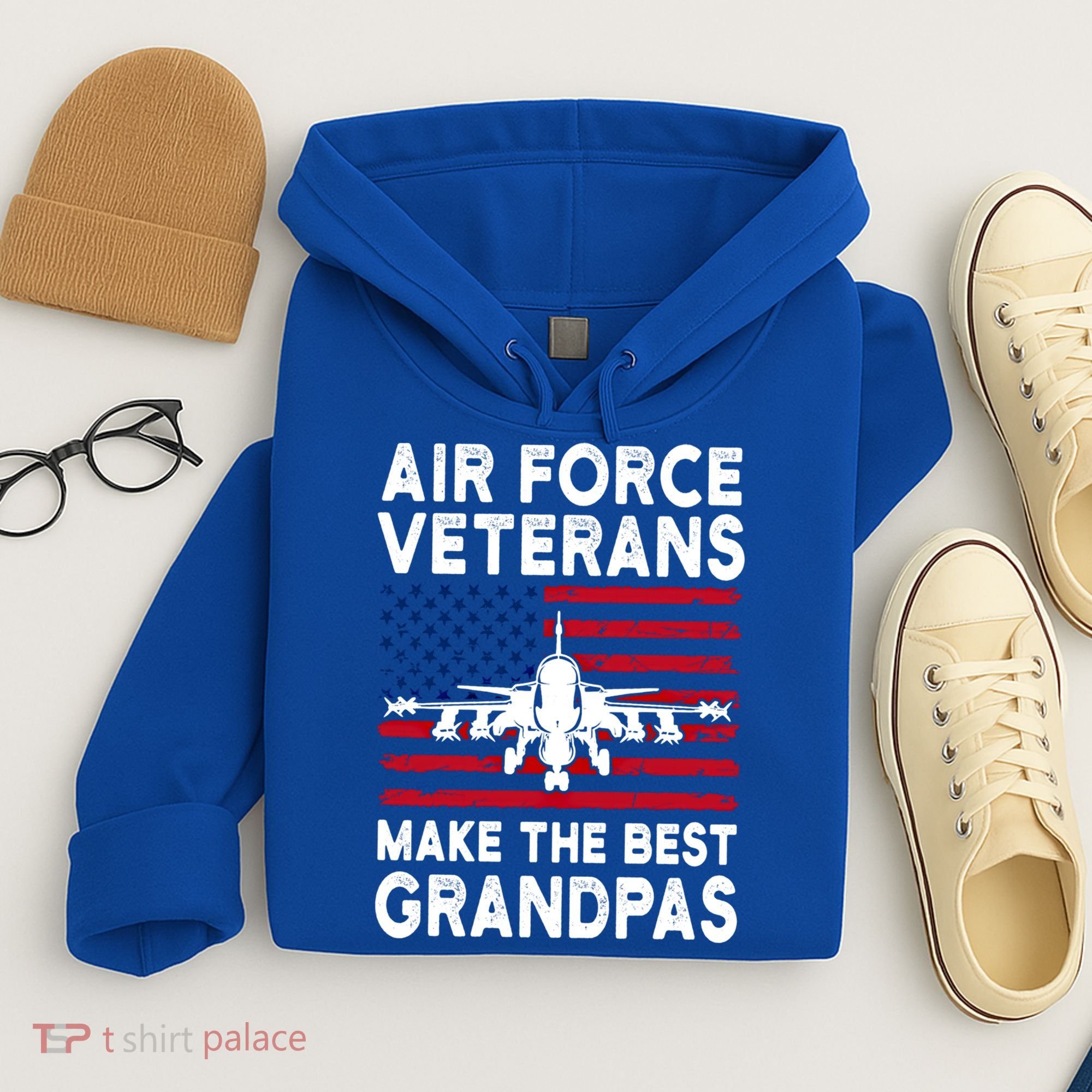 American Flag Air Force Veteran Makes Best Grandpa Gift Hoodie