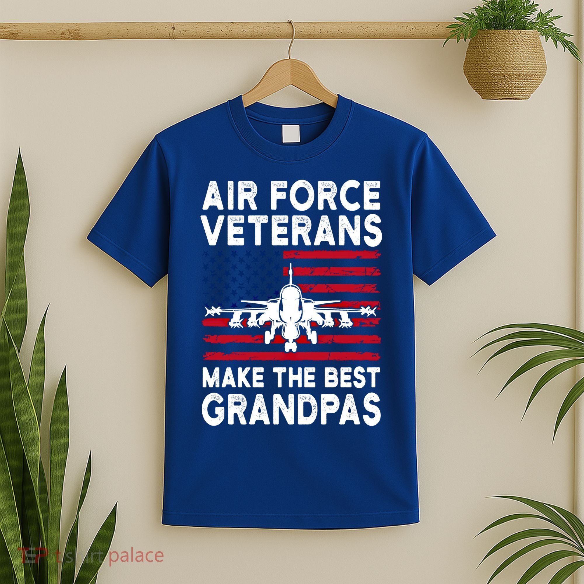 American Flag Air Force Veteran Makes Best Grandpa Gift T-Shirt