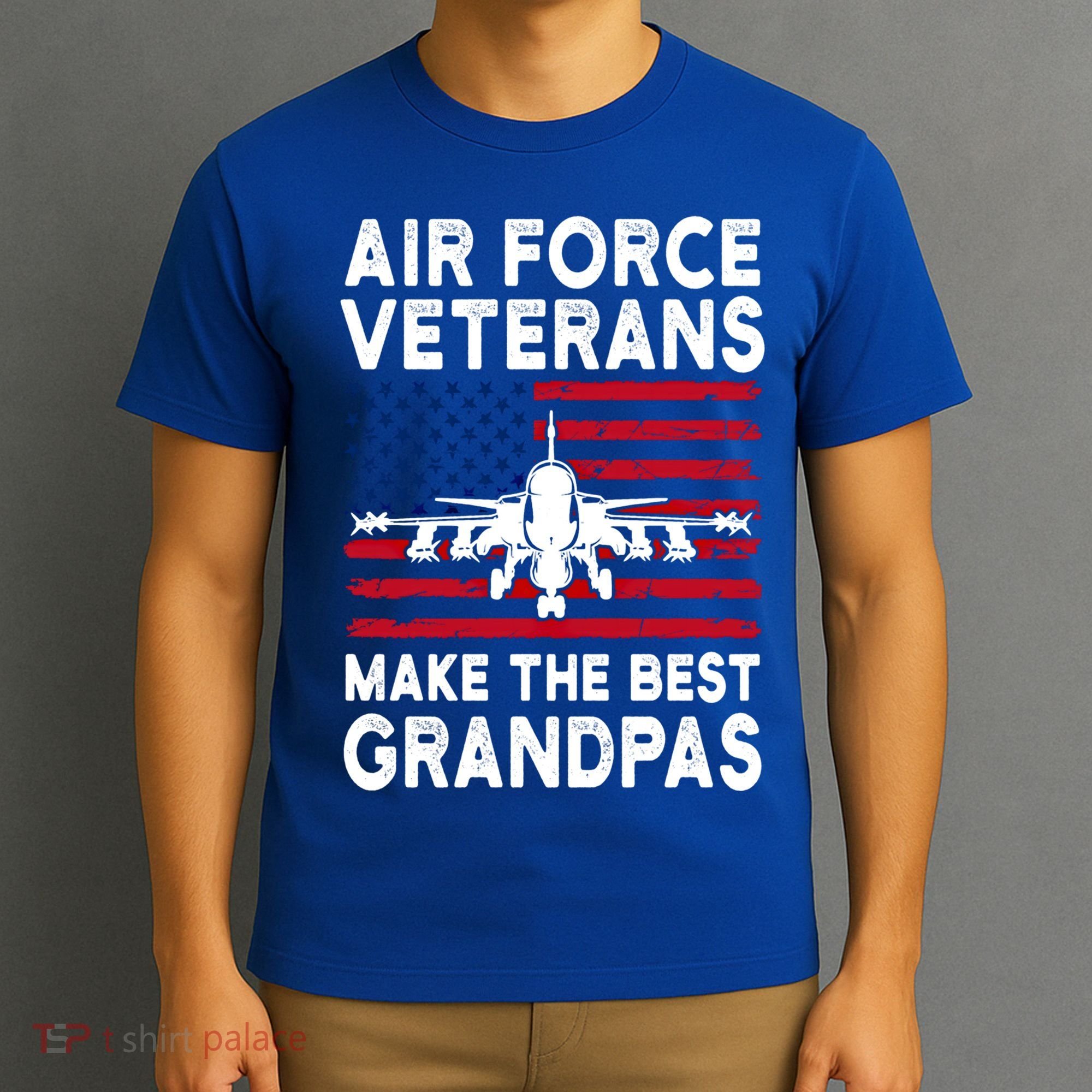 American Flag Air Force Veteran Makes Best Grandpa Gift T-Shirt