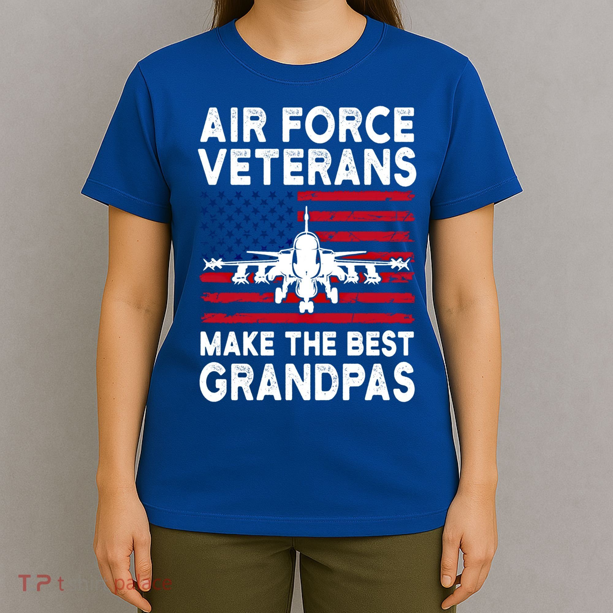 American Flag Air Force Veteran Makes Best Grandpa Gift T-Shirt