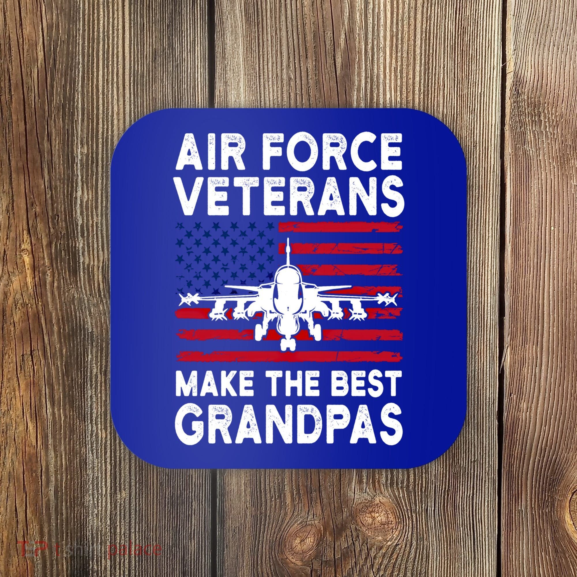 American Flag Air Force Veteran Makes Best Grandpa Gift Coaster