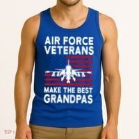 American Flag Air Force Veteran Makes Best Grandpa Gift Tank Top thumb 3
