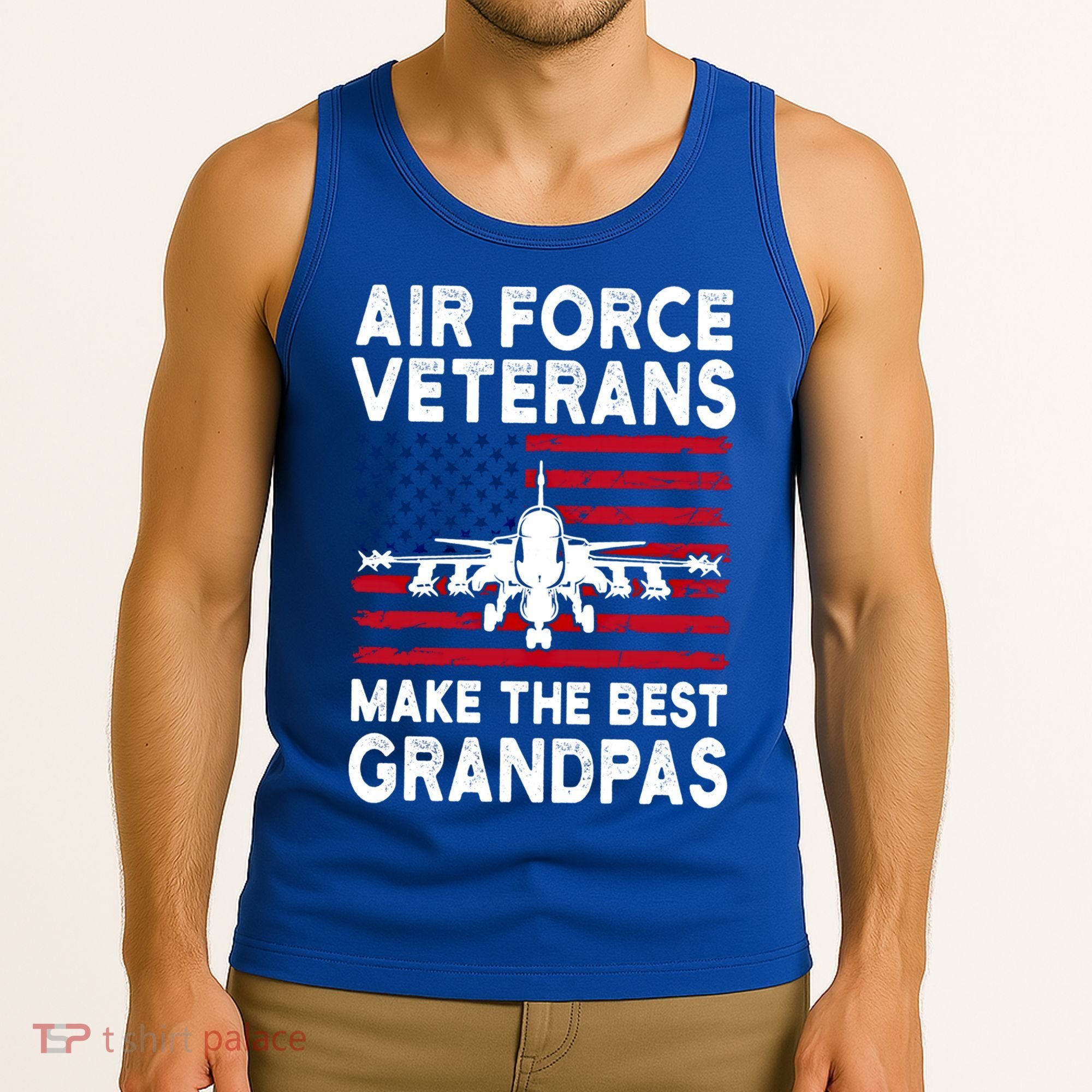 American Flag Air Force Veteran Makes Best Grandpa Gift Tank Top