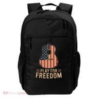 American Flag Acoustic Guitar Play For Freedom Backpack thumb 0