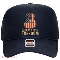American Flag Acoustic Guitar Play For Freedom Hat thumb 0