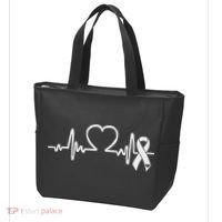 Atrial Fibrillation American Heart Disease Awareness Tote Bag thumb 3