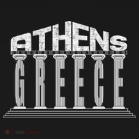 Athens Funny Acropolis Greece Typography Traveler Souvenir Cool Gift Doggie Tank thumb 4