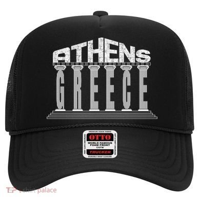 Athens Funny Acropolis Greece Typography Traveler Souvenir Cool Gift Hat