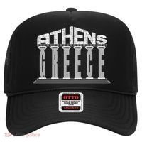 Athens Funny Acropolis Greece Typography Traveler Souvenir Cool Gift Hat thumb 0