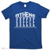 Athens Funny Acropolis Greece Typography Traveler Souvenir Cool Gift T-Shirt thumb 0
