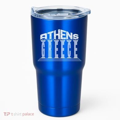 Athens Funny Acropolis Greece Typography Traveler Souvenir Cool Gift Tumbler