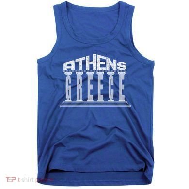 Athens Funny Acropolis Greece Typography Traveler Souvenir Cool Gift Tank Top