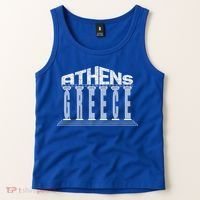 Athens Funny Acropolis Greece Typography Traveler Souvenir Cool Gift Tank Top thumb 2