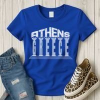 Athens Funny Acropolis Greece Typography Traveler Souvenir Cool Gift Women's T-Shirt thumb 3