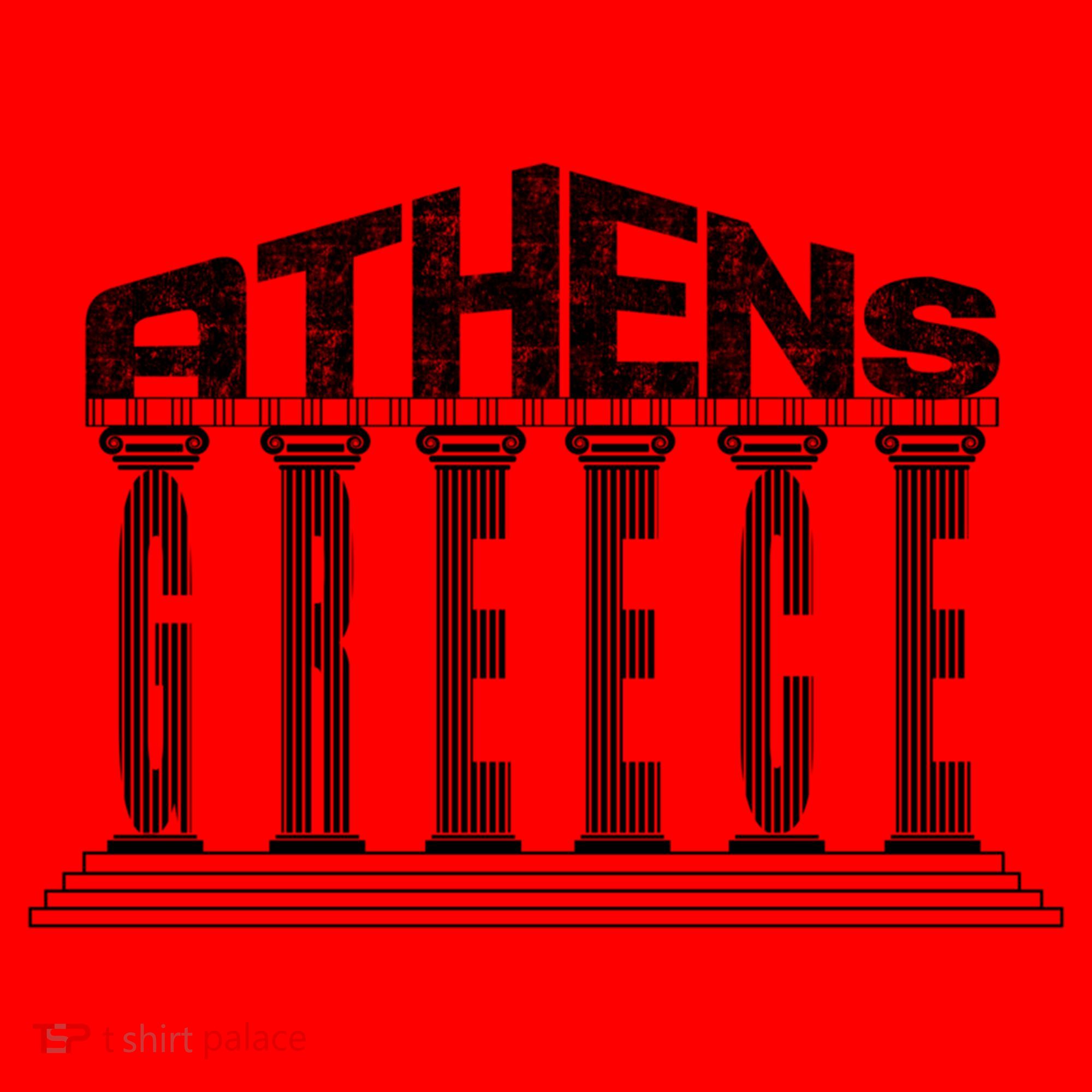 Athens Funny Acropolis Greece Typography Traveler Souvenir Cool Gift Santa Hat